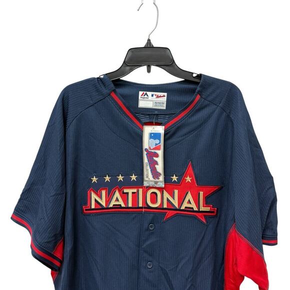NWT Majestic MLB 2014 National League‎ Authentic All Star Cool Base Jersey 52 - Picture 4 of 6